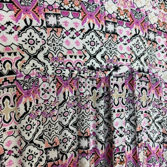 Maeve Anthropologie Womens XS Islet Roll Tab Button Down Boho Long Sleeve Top - Picture 7 of 8